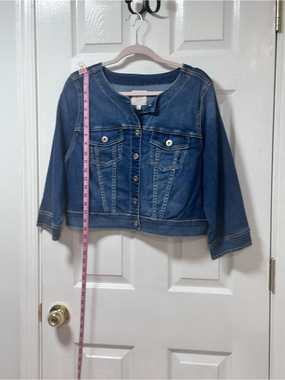 torrid Dark Blue Denim Jean Jacket with Button Front